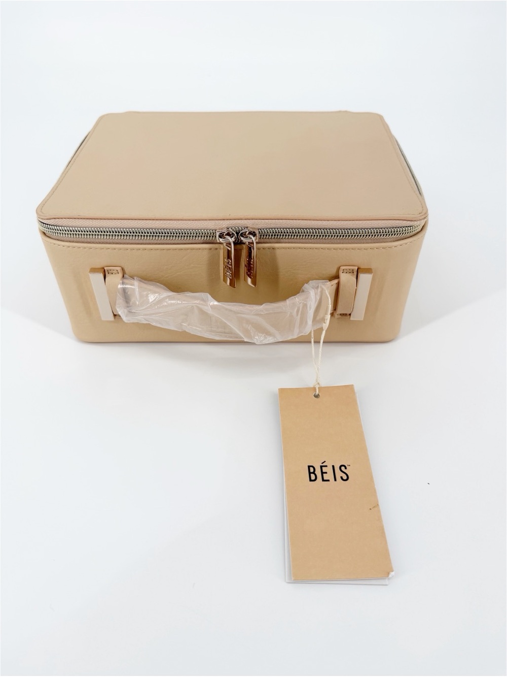 NWT BEIS The Cosmetic Case in Beige